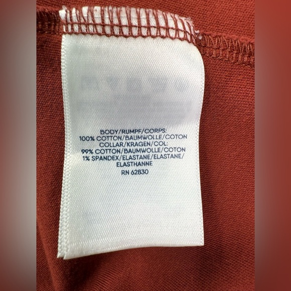 Lands' End Terracotta Long Sleeved Polo Shirt Size XL - Picture 4 of 6